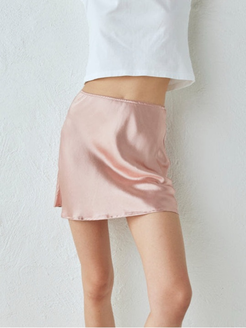 Vintage Lover Bias Cut Mini Skirt Rose